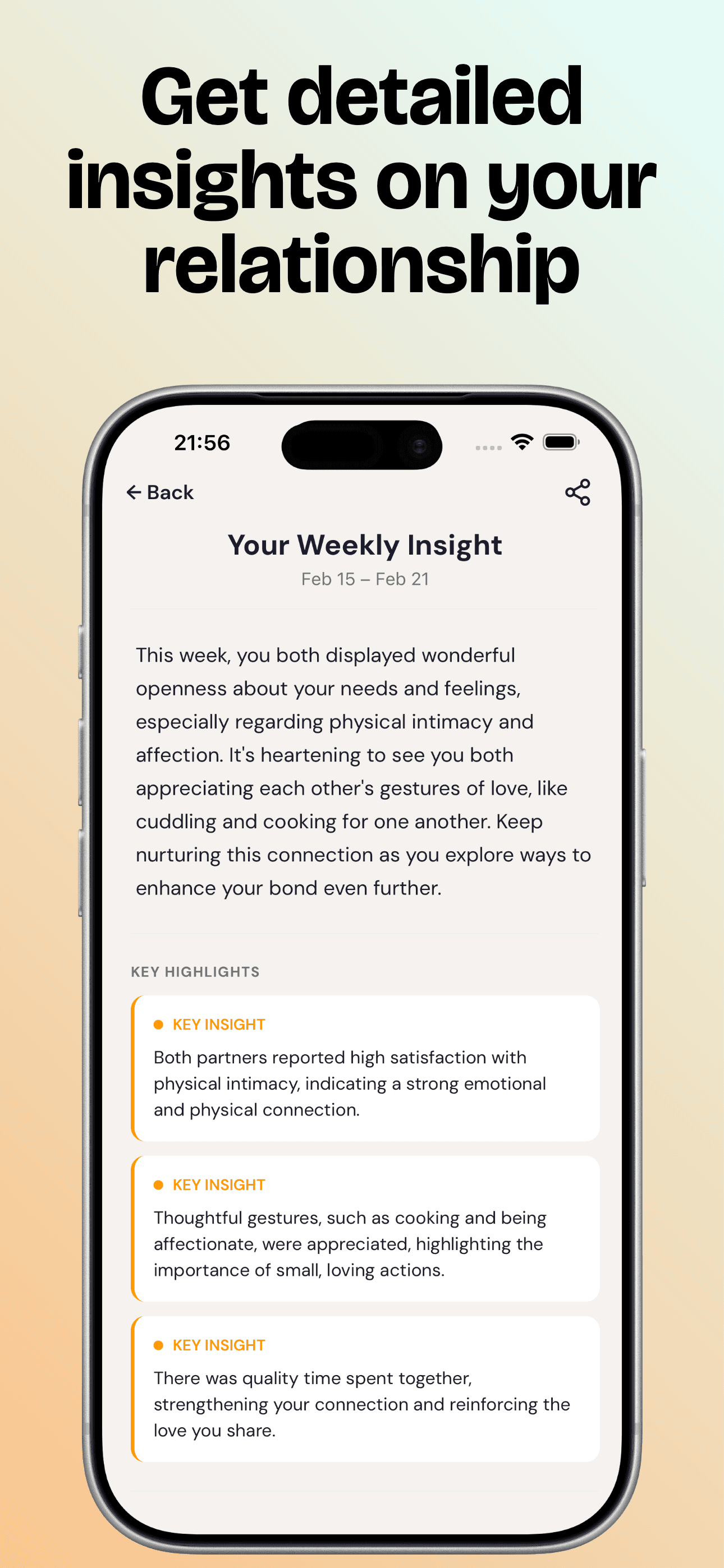 Reveal partner’s answer